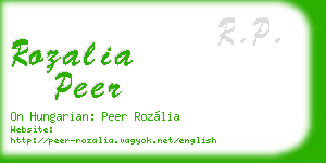 rozalia peer business card